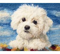 XDEGHUANGSS Chien animal Latch Hook Rug Kits for Adults Beginners,DIY with Printed Canvas Crochet Yarn Handmade Embroidery Crafts Crochet for Home Decoration,52x38cm -5