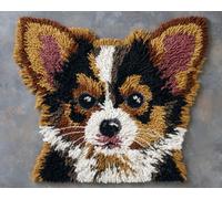 XDEGHUANGSS Chien animal Latch Hook Rug Kits for Adults Beginners,DIY with Printed Canvas Crochet Yarn Handmade Embroidery Crafts Crochet for Home Decoration,52x38cm -22