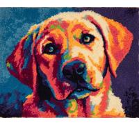 XDEGHUANGSS Chien animal Latch Hook Rug Kits for Adults Beginners,DIY with Printed Canvas Crochet Yarn Handmade Embroidery Crafts Crochet for Home Decoration,52x38cm -10