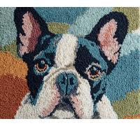 XDEGHUANGSS Chien animal Latch Hook Rug Kits for Adults Beginners,DIY with Printed Canvas Crochet Yarn Handmade Embroidery Crafts Crochet for Home Decoration,52x38cm -15
