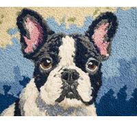 XDEGHUANGSS Chien animal Latch Hook Rug Kits for Adults Beginners,DIY with Printed Canvas Crochet Yarn Handmade Embroidery Crafts Crochet for Home Decoration,52x38cm -16