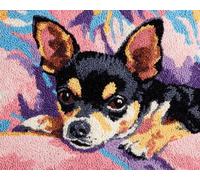 XDEGHUANGSS Chien animal Latch Hook Rug Kits for Adults Beginners,DIY with Printed Canvas Crochet Yarn Handmade Embroidery Crafts Crochet for Home Decoration,52x38cm -21