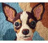 XDEGHUANGSS Chien animal Latch Hook Rug Kits for Adults Beginners,DIY with Printed Canvas Crochet Yarn Handmade Embroidery Crafts Crochet for Home Decoration,52x38cm -23