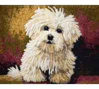 XDEGHUANGSS Chien animal Latch Hook Rug Kits for Adults Beginners,DIY with Printed Canvas Crochet Yarn Handmade Embroidery Crafts Crochet for Home Decoration,52x38cm -6