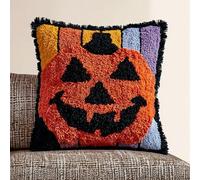 XDEGHUANGSS Ensemble Artisanal Point Noué 43x43 cm - Kit de Coussin et Tapisserie DIY avec Taie d’Oreiller, Aiguille et Fils, Pour Débutants ou Experts, Décoration Maison,Cadeau Halloween -1