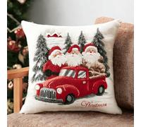 XDEGHUANGSS Kit Créatif Point Noué : Coussin DIY de Noël - Cadeau Unique pour Débutants, Loisir Familial et Décoration Maison (17x17 Pouces) - 6