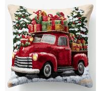 XDEGHUANGSS Kit Crochet Loquet Noël Housse Coussin 43x43cm DIY Facile Débutants Adultes | Créatif Idéal Thème Festif Cadeau Décoration Maison Ambiance Hivernale - 1