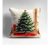 XDEGHUANGSS Kit Crochet Loquet Noël Housse Coussin 43x43cm DIY Facile Débutants Adultes | Créatif Idéal Thème Festif Cadeau Décoration Maison Ambiance Hivernale - 7