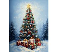 XDEGHUANGSS Kit de Crochet Tapis Noël Verrouillage - Création Manuelle Adultes, Point Noué pour Tapis & Coussin - DIY Facile 38x52 cm -12