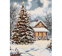 XDEGHUANGSS Kit de tapis à nouer Noël 52x38 cm,kit de latch hook avec motif imprimé, ensemble DIY artisanat pour tapis décoratif et paillasson -6