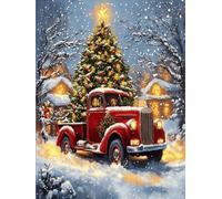 XDEGHUANGSS Kit de Tapis Point Noué Noël 43×43 cm - Kit de Crochet Verrouillage pour Coussin - Set DIY Point Noué avec Fils et Canevas Imprimé, Activité Créative Adultes et Enfants -6