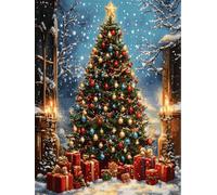 XDEGHUANGSS Kit de Tapis Point Noué Noël - Latch Hook Kit 52×38 cm, Set Complet de Tapisserie DIY pour Débutants et Adultes, Broderie à Faire Soi-Même avec Crochet -8