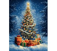 XDEGHUANGSS Kit de Tapis Point Noué Noël - Latch Hook Kit 52×38 cm, Set Complet de Tapisserie DIY pour Débutants et Adultes, Broderie à Faire Soi-Même avec Crochet -11