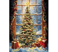 XDEGHUANGSS Kit de Tapis Point Noué Noël - Latch Hook Kit 52×38 cm, Set Complet de Tapisserie DIY pour Débutants et Adultes, Broderie à Faire Soi-Même avec Crochet -7