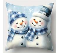 XDEGHUANGSS Kit DIY Crochet à Loquet Coussin de Noël,Tapis Point Noué à Faire Soi-même, Kit Crochet Débutant Complet avec Housse de Coussin,Décoration et Cadeau,43x43 cm -18