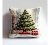 XDEGHUANGSS Noël Loquet Kit Créatif Coussins & Taies - Kit Crochet Débutants Adultes et Enfants avec Accessoires Complets - Housse Coussin 43x43cm DIY,Créatif Loisir et Cadeau - 7