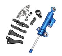 XDETGOK Amortisseur Moto Compatible avec CB650F Support Stabilisateur D'amortisseur De Direction pour Moto Stabilisateur De Guidon Accessoires Universels Réglables(Blue)