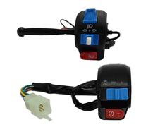 XDF Interrupteur de commande de guidon de 2,2 cm compatible avec les cyclomoteurs chinois GY6 50cc 70cc 90cc 125cc 150cc cyclomoteur scooter moto (disque avant et tambour arrière/un levier)