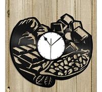 XDG Chocolat Vinyle Horloge Murale Cadeau Unique pour Amis Chambre Anniversaire Décoration Vintage Design Bureau Bar Chambre Décor À La Maison