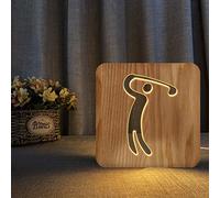 XDG Golf 3D lampe en bois LED veilleuse maison décoration de la chambre lampes de Table créatives pour cadeaux