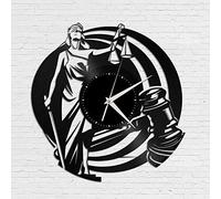 XDG Loi Horloge Vinyle Mur Art Vintage balances équilibrées Justice Jugement Bureau Decor Vintage Design Bureau Bar Chambre décor à la Maison