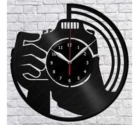 XDG Photographe Photo Disque Vinyle Horloge Murale Fan Art Home Decor Vintage Wall Art Les Meilleurs Cadeaux pour Les photographes
