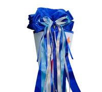 XDGBGFN Nœud pour sac d'écolier - Bleu - 60 × 20 cm - Pour filles et garçons - Sacs à sucre - Nœud - Cornet d'école - Accessoires de bricolage - Décoration de rentrée scolaire (bleu)