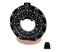 XDGJTBFMY Cercle des quintes Roue d'accords en métal avec support, roulette d'accords de guitare, roulette d'accords de guitare, outil d'apprentissage de la théorie de la musique, cercle de cinquièmes