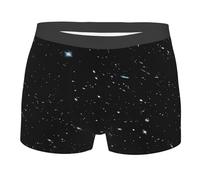 XDHFFJUCK Boxer noir à paillettes pour homme de style classique pour homme Boxer hipster quatre saisons Boxer taille élastique doux extensible boxer confortable, Noir , XL