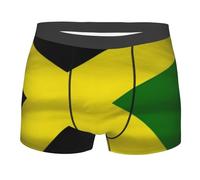 XDHFFJUCK Boxer pour homme avec drapeau de la Jamaïque - Style classique - Boxer hipster quatre saisons - Taille élastique - Doux et extensible - Confortable, Noir , M