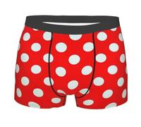XDHFFJUCK Boxer pour homme style classique à pois - Boxer hipster quatre saisons - Taille élastique - Doux et extensible - Confortable, Noir , L