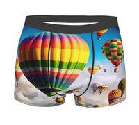 XDHFFJUCK Boxers montgolfières pour homme de style classique - Boxer hipster quatre saisons - Taille élastique - Doux et extensible - Confortable, Noir , XXL