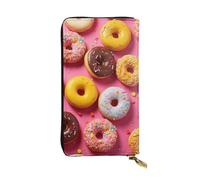 XDHFFJUCK Donut Portefeuille élégant en cuir pour homme avec pince à billets, porte-cartes, porte-billets, portefeuille de voyage, porte-monnaie électronique, poche de rangement pour cartes de crédit,