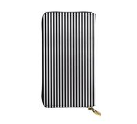 XDHFFJUCK Portefeuille élégant en cuir à rayures noires et blanches pour homme avec pince à billets, porte-cartes, portefeuille de voyage, porte-monnaie électronique, poche de rangement pour cartes de