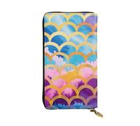 XDHFFJUCK Portefeuille en cuir coloré arc-en-ciel élégant pour homme avec pince à billets, porte-cartes, porte-billets, portefeuille de voyage, portefeuille électronique, poche de rangement pour