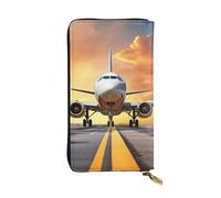 XDHFFJUCK Sac à dos avion portefeuille élégant en cuir pour homme avec pince à billets, porte-cartes, porte-billets, portefeuille de voyage, porte-monnaie électronique, poche de rangement pour cartes