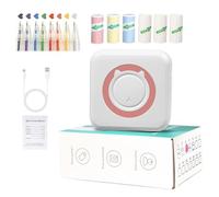 XDILIGS Mini imprimante d'autocollants, imprimante photo Bluetooth, étiqueteuse de poche portable pour fournitures scolaires, cartes mémoires anatomiques, idéale pour imprimer des notes d'étude et des