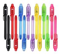 XDISHYN stylo à encre invisible dernier stylo espion avec marqueur d'espion magique à lumière UV (14)