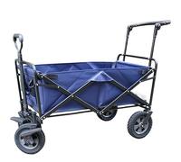 XDLEDMKIZ Chariot de Camping, Chariot de Plage, Chariot de Jardin Pliable et Portable, Chariot de Courses pour Le Camping en Plein air, Chariot à Tirer avec 4 Roues, Chariot de FES