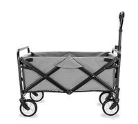 XDLEDMKIZ Chariot de Jardin Pliable et Robuste à 4 Roues, idéal pour Le Camping, la Plage, Les supermarchés et Les activités de Plein air.