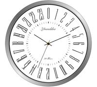 XDLEDMKIZ Horloge Murale Ronde décorative Moderne avec Cadran 24 Heures et Cadre en métal de 30,5 cm