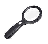 XDLEDMKIZ Loupe éclairée x10, loupe portative avec lumière LED pour Personnes âgées, Lecture de Livres, journaux, Cartes et Observation de la Mode