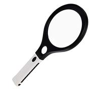 XDLEDMKIZ Loupe LED 4X 10X - 138 mm - Loupe portative Ultra-Claire et légère pour la Lecture de Cartes - Loupe de bijoutier, de réparation de Montres et de malvoyants