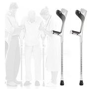 XDLEDMKIZ Paire de béquilles ergonomiques Pliables en Aluminium pour Personnes âgées, handicapées et à mobilité réduite (Hauteur : 140-190 cm), Noir/Gris