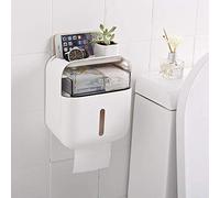 XDLEDMKIZ Porte-Papier hygiénique Mural étanche, étagère pour Papier Toilette, Porte-Rouleau de Papier essuie-Tout, étui pour Tube, boîte de Rangement pour mouchoirs