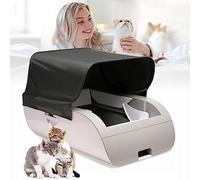 XDLYWUZIQ Bac à Litière Autonettoyant Couvert pour Chat, Grand Bac à Litière Automatique équipé d'un Désodorisant Et d'un Tapis De Litière, Toilette Intelligente Autonettoyante pour Chat,White