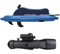 XDLYWUZIQ Bateau Gonflable électrique 500 W/700 W avec Moteur, Jet Ski Et Sup Portables pour Adultes Et Enfants, Plongée, Natation, Kayak (Version avec Batterie Amovible) Motorboat+700W16AThruster