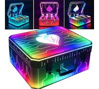 XDLYWUZIQ Étagères à Liqueur Illuminées par LED Boîte à Vin Lumineuse Colorée en Acrylique, étagères De Support D'affichage De Bouteille De Vin, Vitrine pour Bar De Salon De Boîte De Nuit,A-3