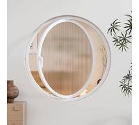 XDLYWUZIQ Fenêtres Rondes en Verre Pivotantes, Fenêtres De Ventilation Rotatives à 360°, Fenêtres De Maison Mobile avec Verre Trempé, Grandes Fenêtres De Remise Encastrées White-C-27.6IN/70cm