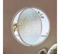 XDLYWUZIQ Fenêtres Rondes en Verre Pivotantes, Fenêtres De Ventilation Rotatives à 360°, Fenêtres De Maison Mobile avec Verre Trempé, Grandes Fenêtres De Remise Encastrées White/b-39.4IN/100cm